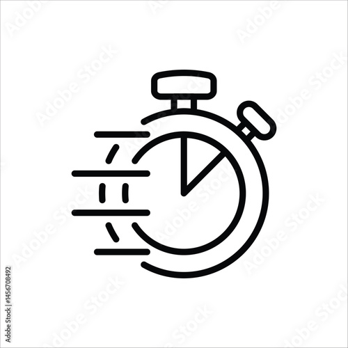 Stopwatch icon. Vector illustration for Design, Presentation, Website or Apps Elements. Sport equipage symbol illustration. Isolated on white background.