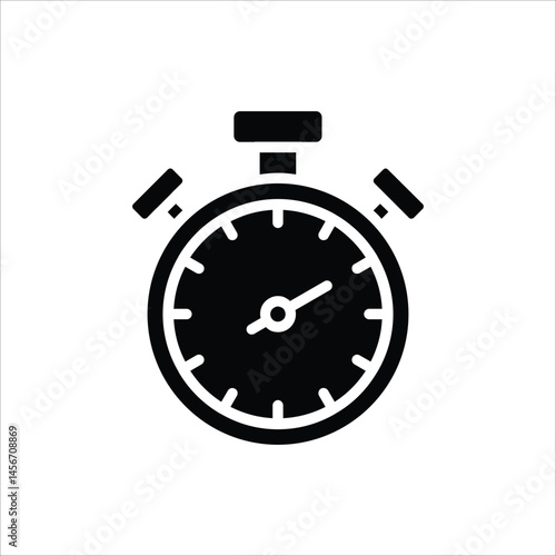 Stopwatch icon. Symbol in Line Art Style for Design, Presentation, Website or Apps Elements. Sport equipage symbol illustration. Vector illustration Isolated on white background.