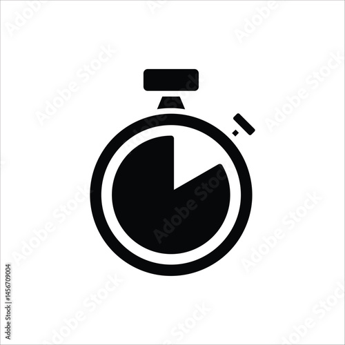 Stopwatch icon. Symbol in Line Art Style for Design, Presentation, Website or Apps Elements. Sport equipage symbol illustration. Vector illustration Isolated on white background.