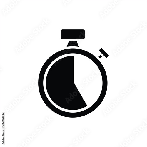 Stopwatch icon. Symbol in Line Art Style for Design, Presentation, Website or Apps Elements. Sport equipage symbol illustration. Vector illustration Isolated on white background.