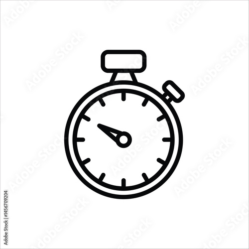 Stopwatch icon. Symbol in Line Art Style for Design, Presentation, Website or Apps Elements. Sport equipage symbol illustration. Vector illustration Isolated on white background.