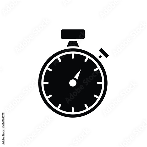 Stopwatch icon. Symbol in Line Art Style for Design, Presentation, Website or Apps Elements. Sport equipage symbol illustration. Vector illustration Isolated on white background.