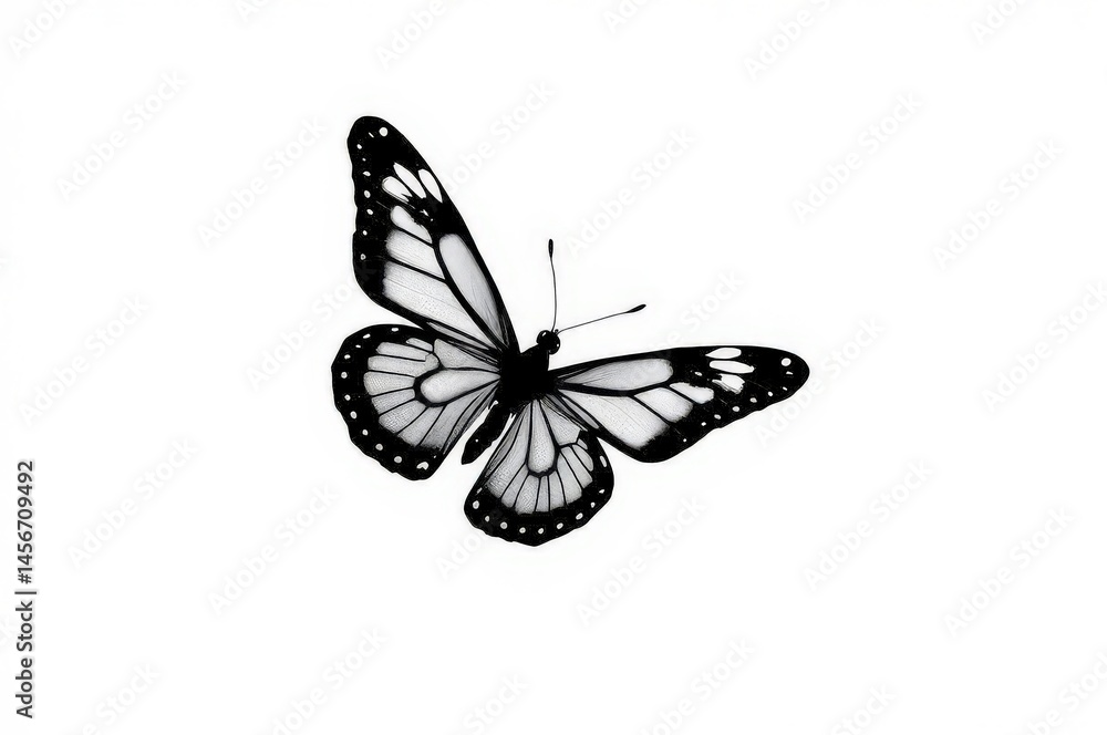Graceful Butterfly in Flight