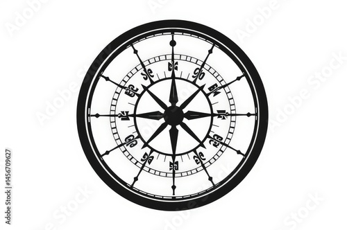 Obraz na płótnie Compass on White Background w salonie