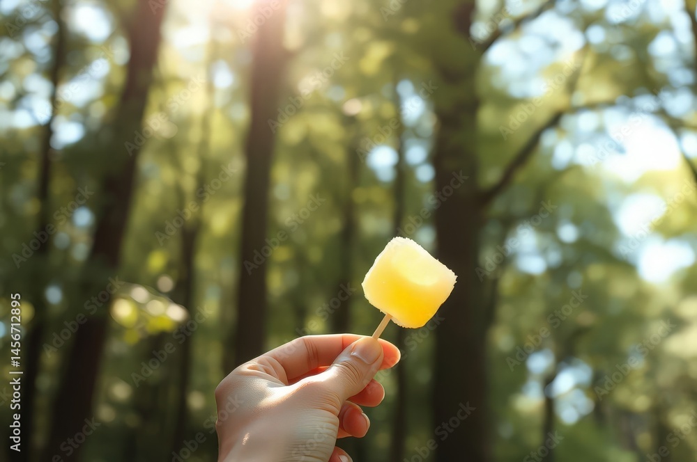 Whimsical Cotton Candy in Nature