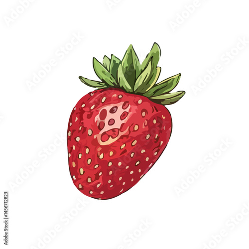 strawberry on white background