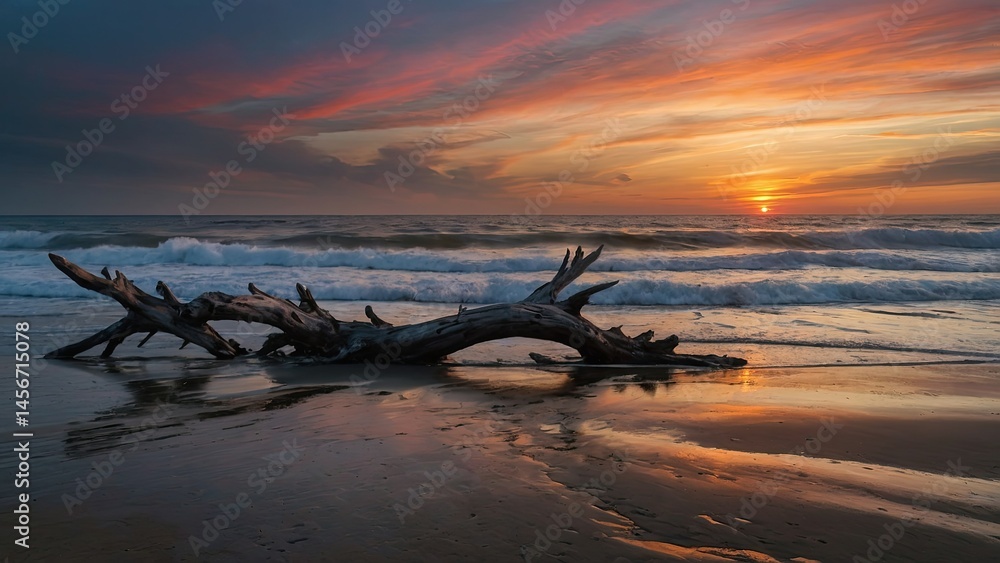 Fototapeta premium sunset on the beach