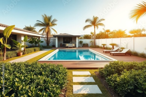 Tranquil Backyard Garden Oasis