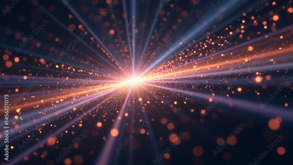 Naklejka premium Radial pattern of light rays