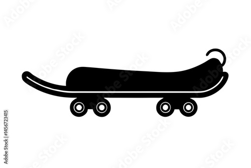 Skate vector silhouette illustration isolated on white background