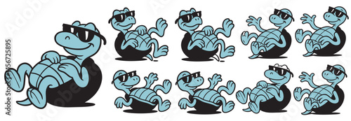 Retro Turtle Character Bundle