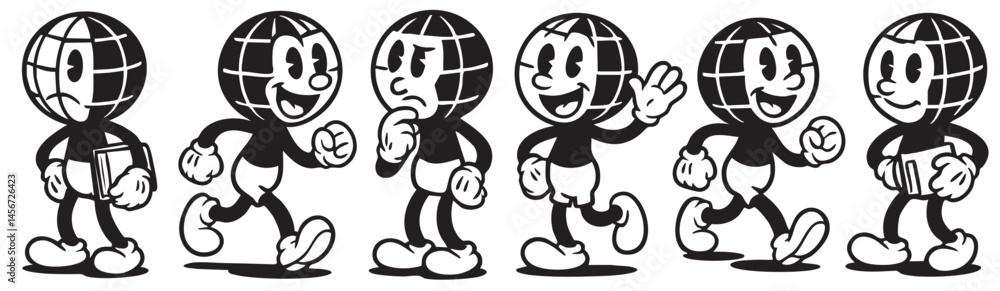 Fototapeta premium Retro Character Bundle