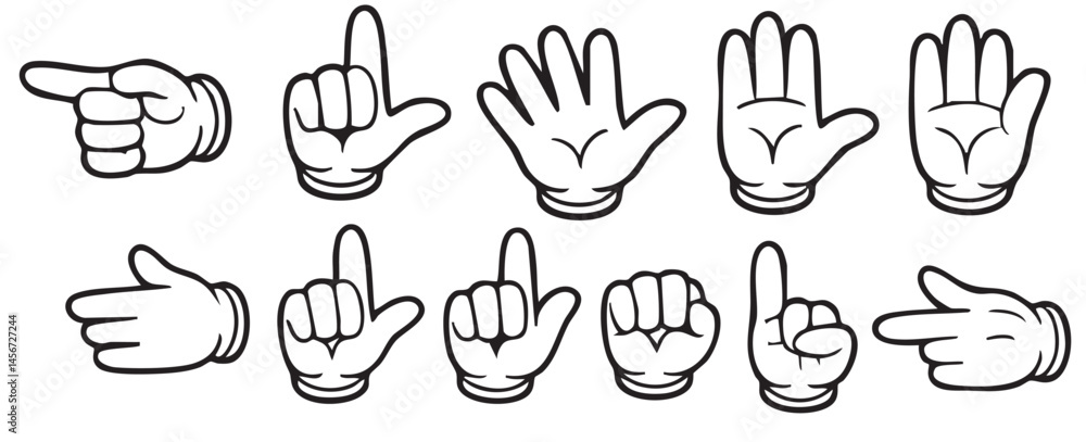 Fototapeta premium hand gestures set