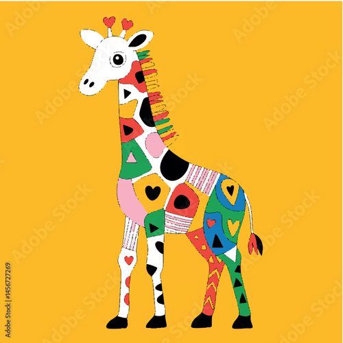 giraffe cartoon illustration