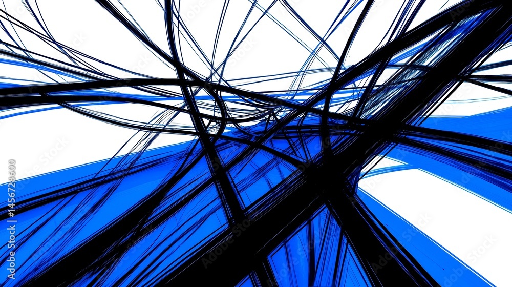 Fototapeta premium A blue and black abstract background with a white background