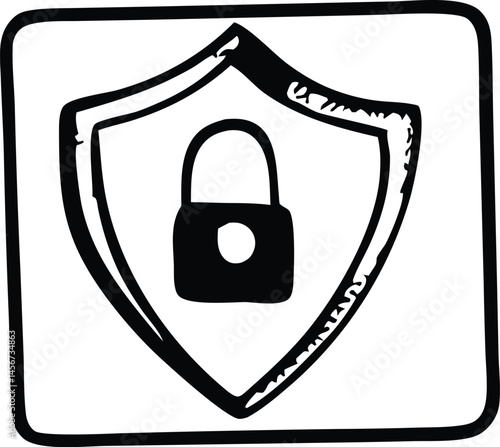 Cybersecurity Icon Set – Data Protection, Firewall, Encryption, Hacking Prevention Symbols
