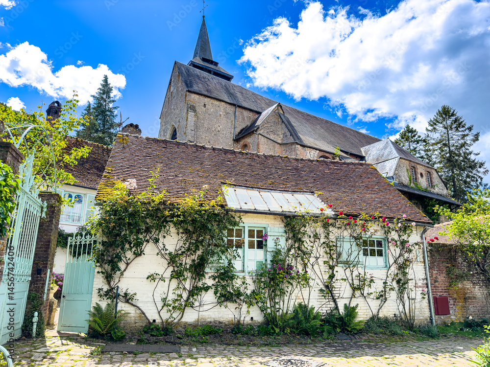 Traditional Cathedral building in Gerberoy, France