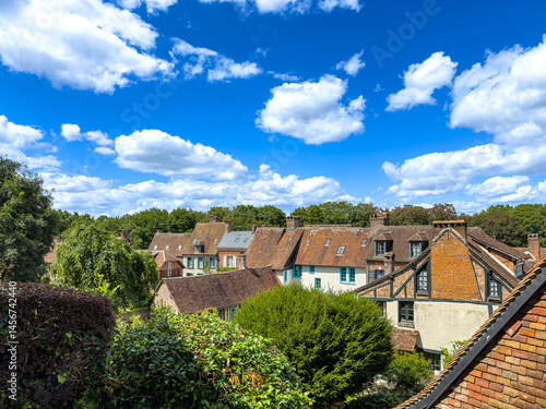 Beautiful Street view of Buildings, Gerberoy, France.