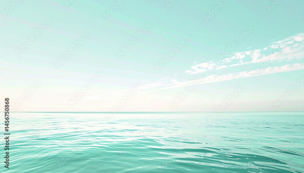 Obraz premium Calm ocean waves tranquility seaside nature photography serene environment panoramic view water reflection concept