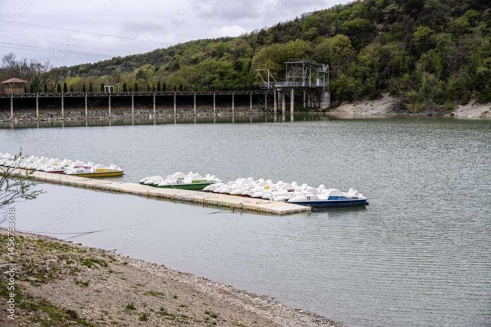 Obraz premium natural landscape on a sunny spring day in the vicinity of Anapa