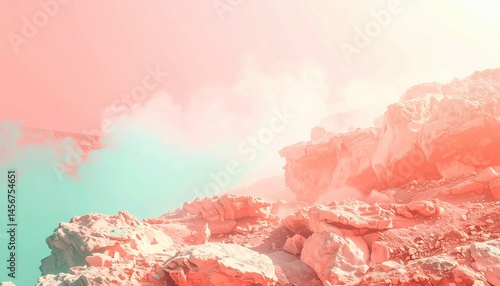 Wallpaper Mural Exploring vibrant rock formations remote landscape photography natural environment aerial view abstract concepts Torontodigital.ca