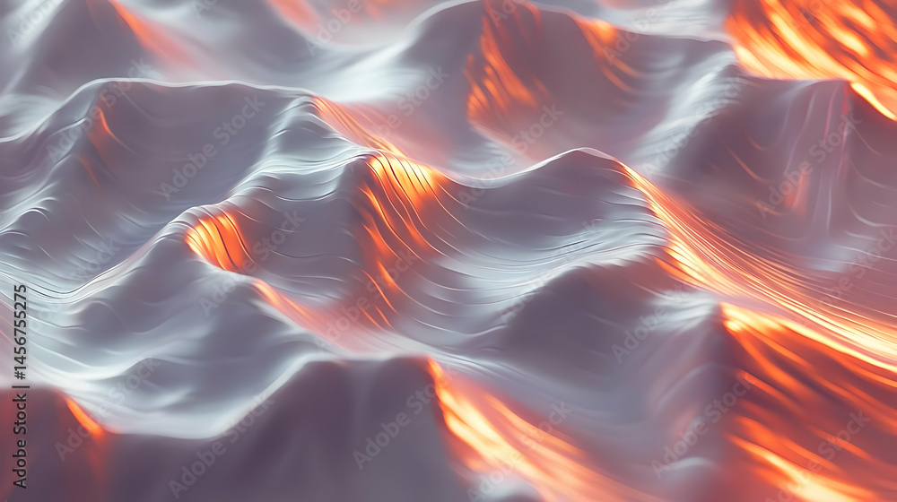 Abstract Glowing Digital Mountains Abstract Glowing Digital Mountains