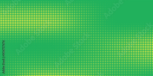 Dots halftone yellow green color pattern gradient texture background.