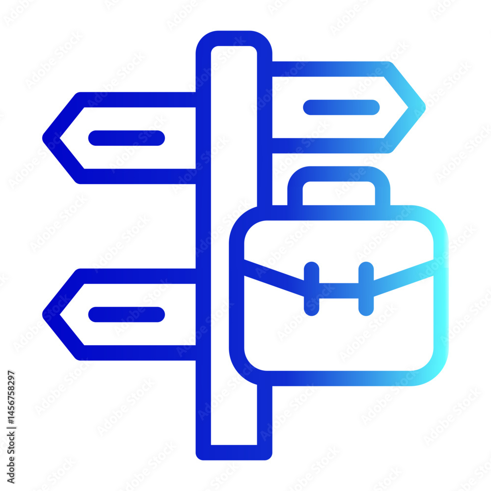 This is Decision icon from the Asset Management icon collection with an Outline Gradient style This is Decision icon from the Asset Management icon collection with an Outline Gradient style