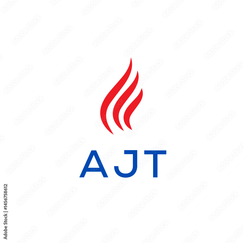 Obraz premium AJT logo design. Creative company name, headlines typography identity, trendy logotype. Vector illustration.