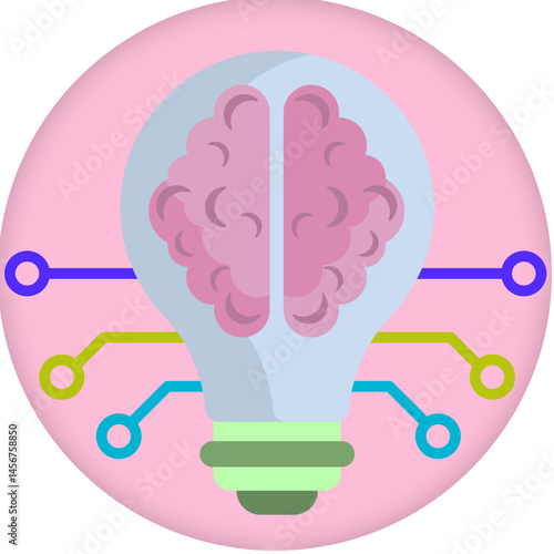Logic–Idea–Brain Chip SVG icon – symbolizes intelligence, innovation, AI thinking, and neural chip technology in a modern vector format.

