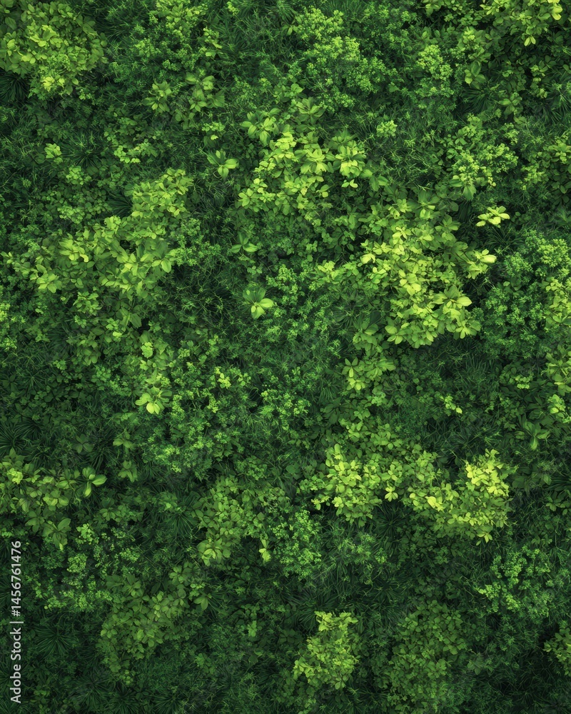 Lush Greenery Abounds Overhead View of Dense Vegetation Natural Wall of Plants Foliage Background Lush Greenery Abounds Overhead View of Dense Vegetation Natural Wall of Plants Foliage Background