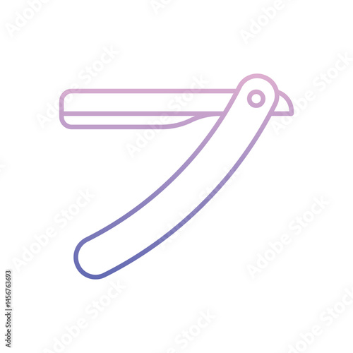 Straight Razor Icon vector stock illustration