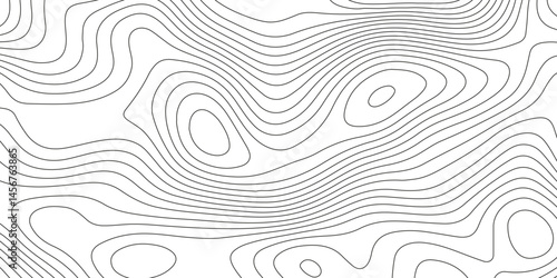 Topographic map background with geographic grid for hiking and mountain sport. modern design with white background and black wave lines. topographic contour lines vector map seamless pattern vector.