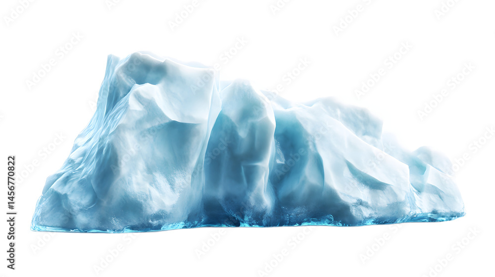 Stunning Iceberg Against a Transparent Background Stunning Iceberg Against a Transparent Background
