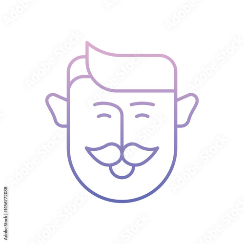 Hair And Beard Shaving Icon vector stock illustration