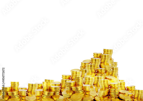 pile of gold coins PNG transparent..