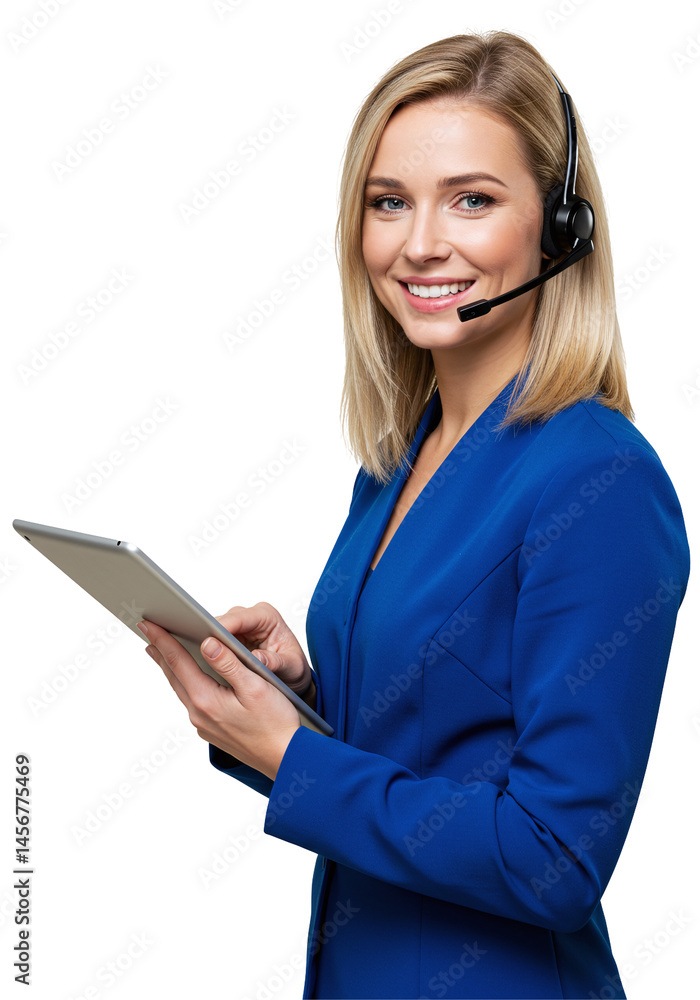 Customer Service Representative Using Tablet Customer Service Representative Using Tablet