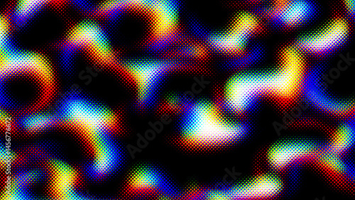 Multicolor Fluid Halftone Texture