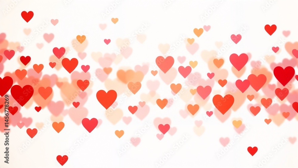 A bunch of red and pink hearts on a white background. A bunch of red and pink hearts on a white background.