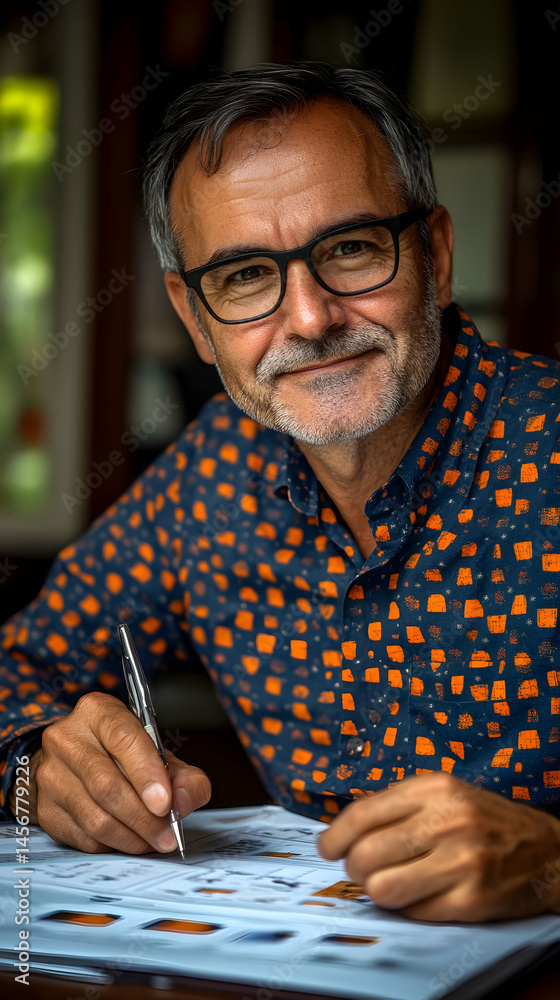 Man Writing Realistic Photo Man Writing Realistic Photo