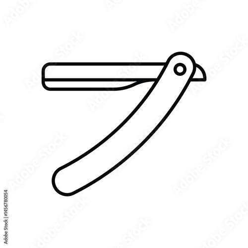 Straight Razor Icon vector stock illustration