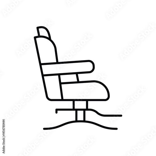 Barber Chair Icon vector stock illustration