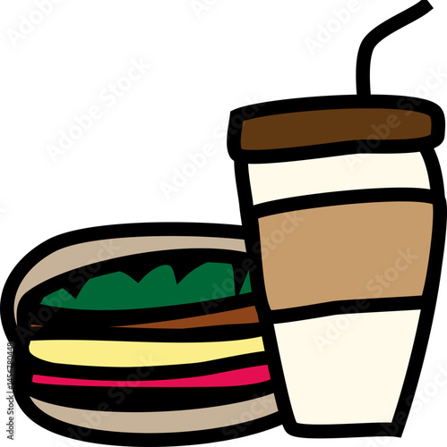 Coffee and sandwich