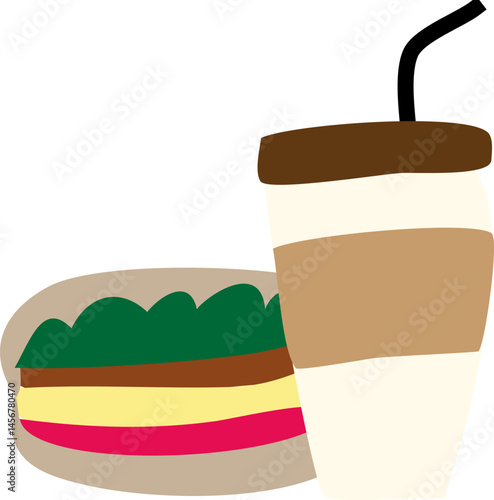 Coffee and sandwich