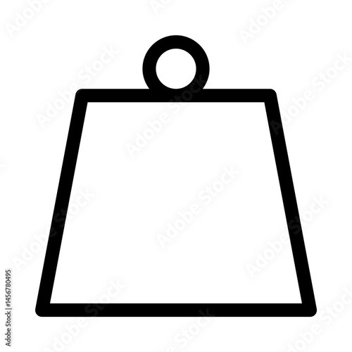 Icon showing hanging weight representing kilograms or mass