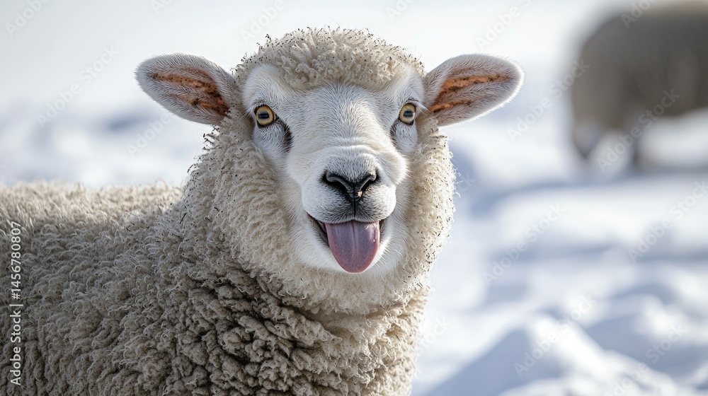 Fototapeta premium Closeup sheep face in soft light