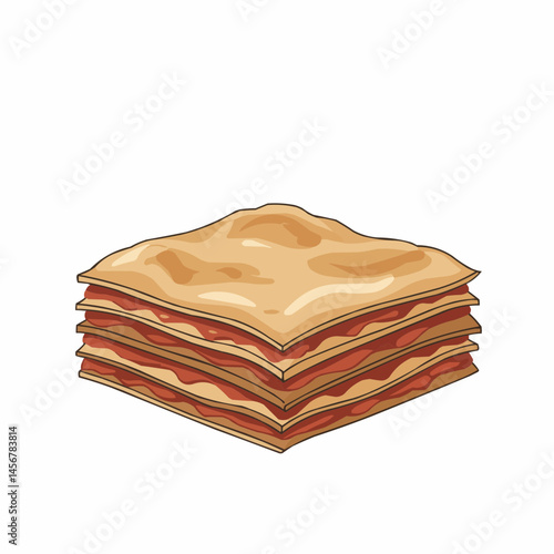 An isolated brown sand dune illustration with soft colors on a plain white background