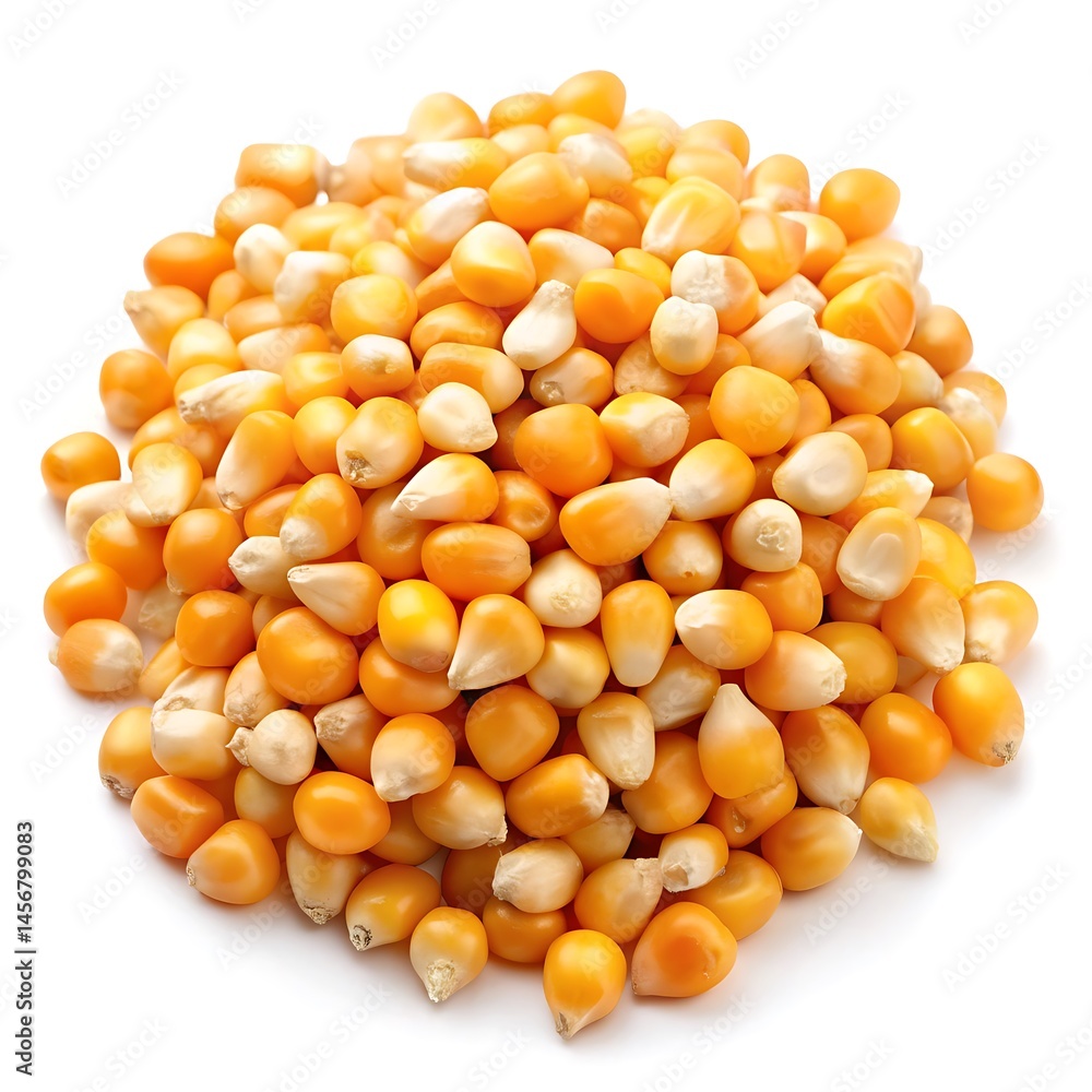 Corn seeds isolated on white background Corn seeds isolated on white background