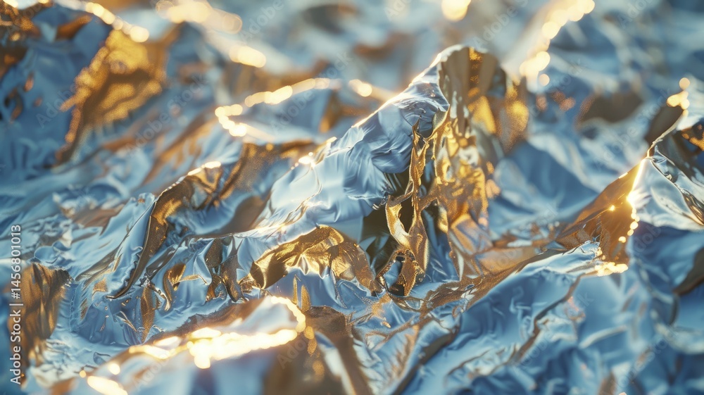 Obraz premium Abstract picture of golden rock glowing vivid light express natural rough surface on rocks and elegance. Modern style gold stone surround with seamless scenery perfect for luxurious texture. AIG53.