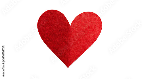 a red heart is cut out of paper